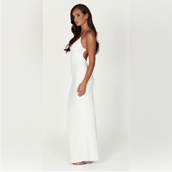 Meshki NWT Sinead Twist Maxi Dress in White Size M Bridal Special Occasion Sexy - Picture 5 of 15